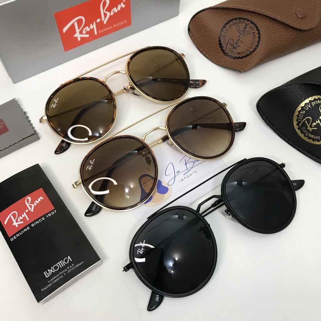 Round double-ray-ban bridge men's sunglasses | Shopee Philippines