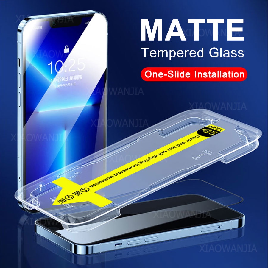 For iPhone 11 13 14 Pro 12 Mini X XS XR One-Click Installation Matte ...