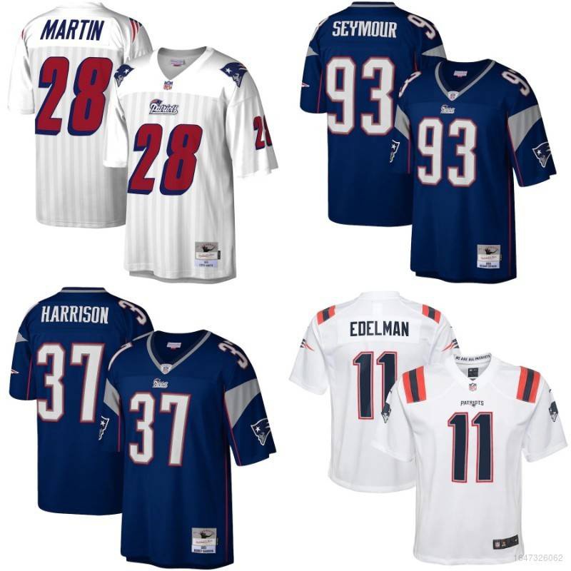 HOT New England Patriots NFL soccer Jersey Martin Edelman Harrison ...