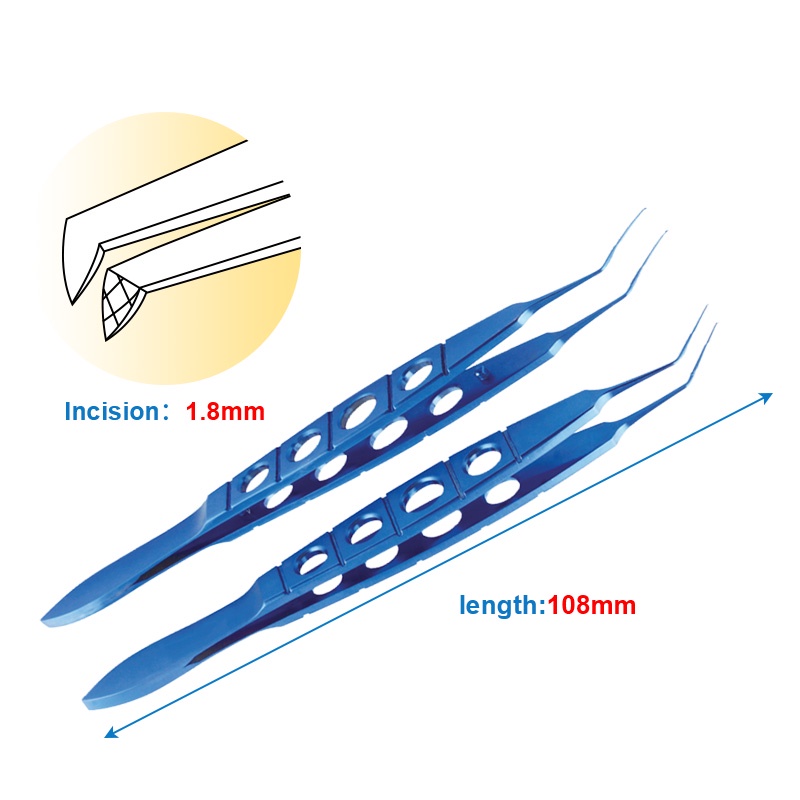 Akahoshi Style Capsulorhexis Cross Action Forceps – Titanium – Ophthalmic Eye Instrument