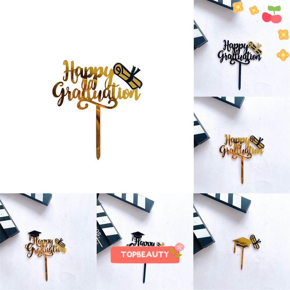BEAUTY Party Supplies Graduation Cake Topper DIY Happy Graduation Cake