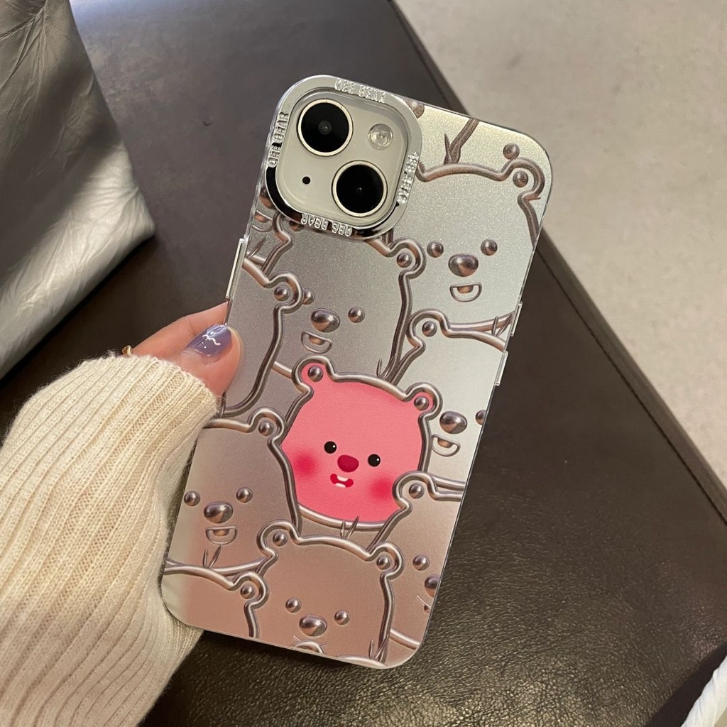 Luxury So Cute Beaver LOOPY Baby Matte Electroplate Silver Soft Case