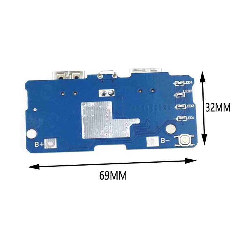 18650 Dual Micro USB 3.7V to 5V 2A Boost DIY 18650 Lithium Battery ...