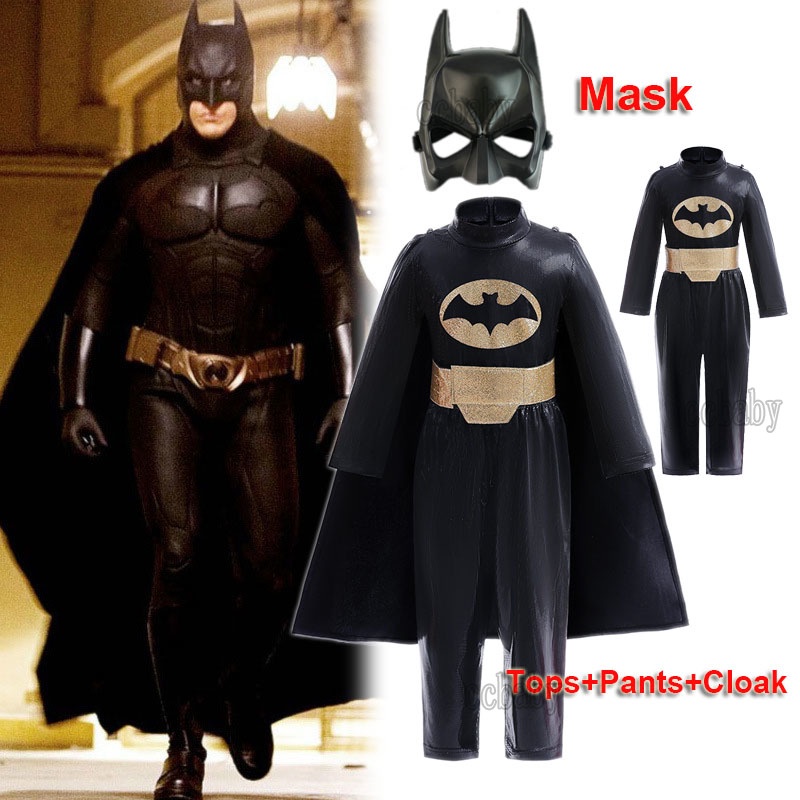 Halloween Batman Costume for Kids Birthday Cosplay Outfit Justice