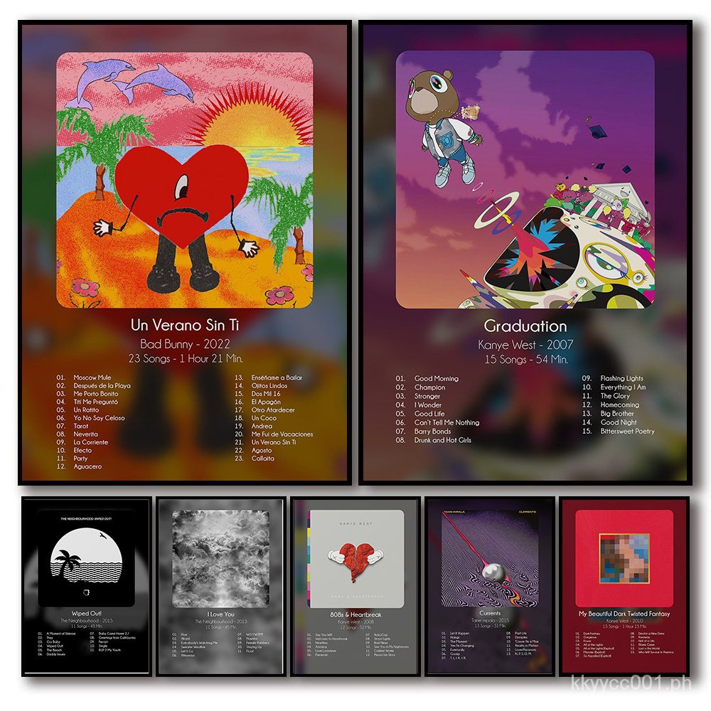 Nordic Pop Singer Music Album Cover Poster Aesthetics Wall Art Room Decor Kanye West Rapper Hop