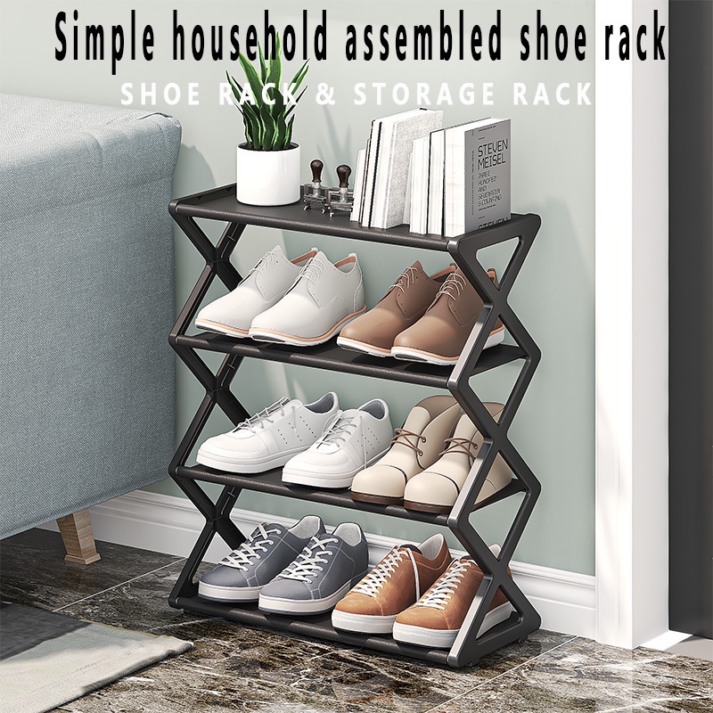 Shoe rack simple multilayer home door sturdy shoe rack storage shoe