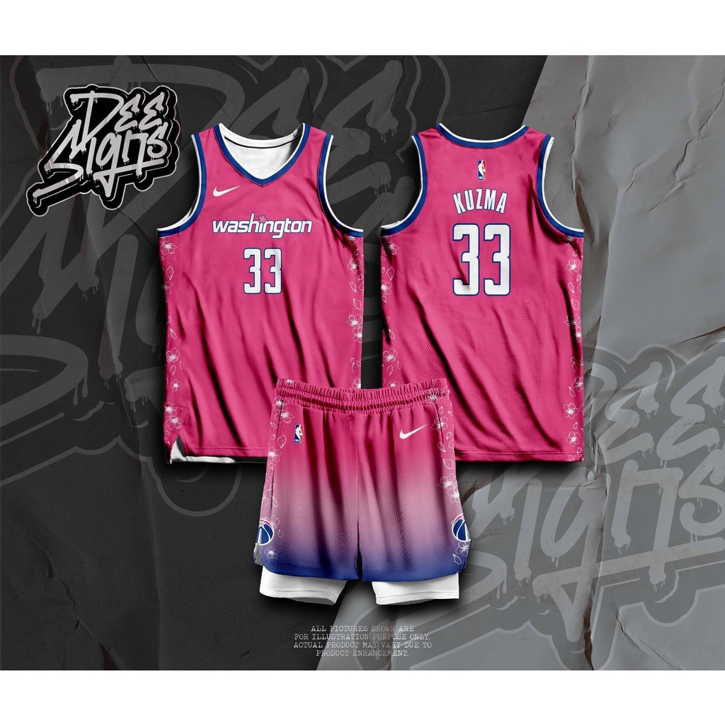 2022 City Version NBA Washington Wizards Pink #33 Jersey,Washington Wizards