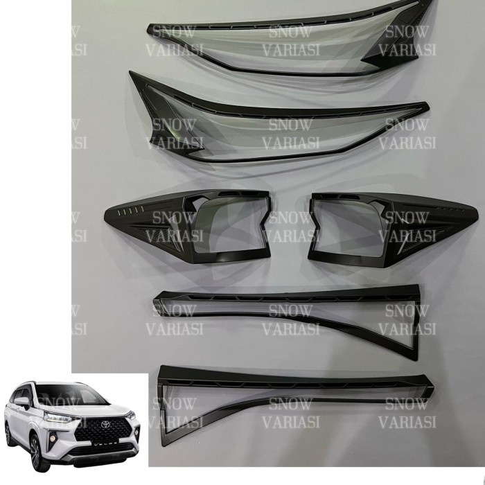 All New Veloz 2022 UP Front and Rear Light Garnish Package Matte Black ...