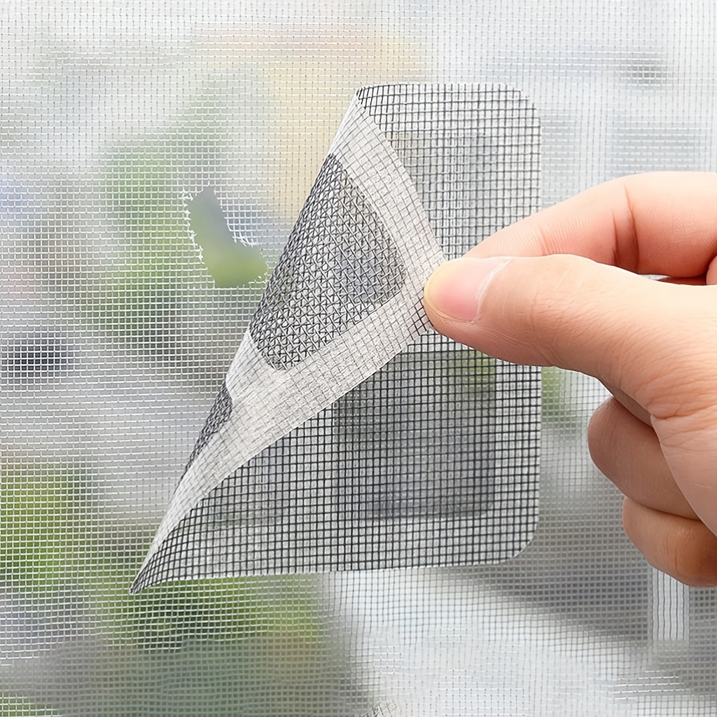 20-PCS Self-Adhesive Window Screen Repair Patches - 3 Sizes Fiberglass Mesh Repair Kit For Screens