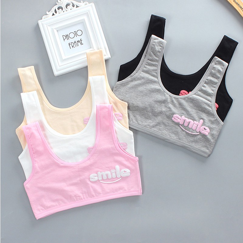 (8-16Y)Baby Bra Smila Printed Training Bra Anti Peering Girls Bra Kid's ...