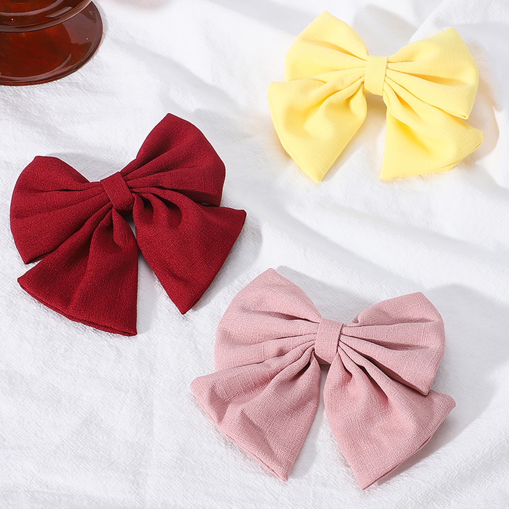 KIDSBOWS 1Pcs Solid Color Big Bows Hair Clip for Kids Handmade Sweet ...