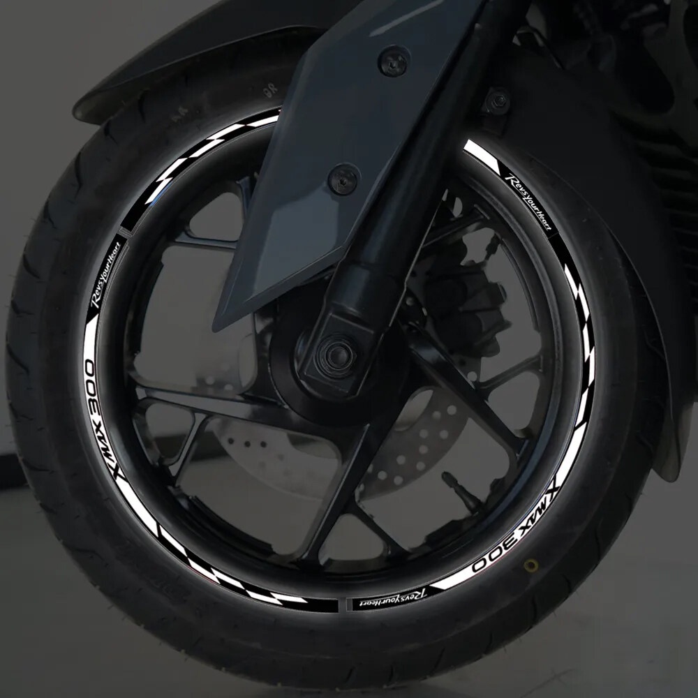 YAMAHA Xmax Logo Motorcycle Scooter Reflective Rim Wheel Decals Wheel ...