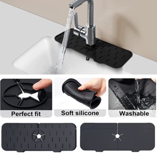 1pcs Kitchen Sink Splash Guard Counter Faucet Mat 3 styles, Soft Diatom Mud  Non-Slip Drain Pad Quick Dry Mat, Faucet Splash Catcher Countertop  Absorbent Sink Protectors for Kitchen, Bathroom,Sink Mat, Dish Drying