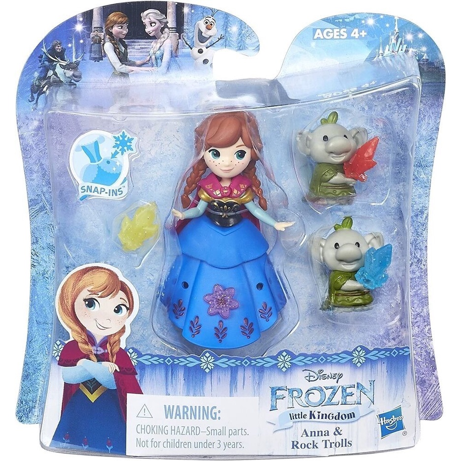 Hasbro Disney Frozen Little Kingdom Anna & Sven Snap-Ins Figures New ...