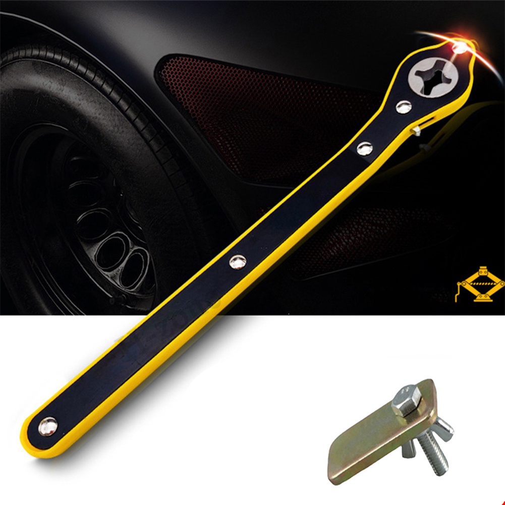 Auto Labor-saving Jack Ratchet Wrench Scissors Garage Tire Wheel Lug