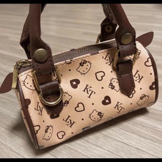 Sanrio Hello Kitty Messenger Bag Cartoon Printed Pu Leather Shoulder Bag  Y2k Cute Women's Bag Fashion Korean Girls Crossbody Bag