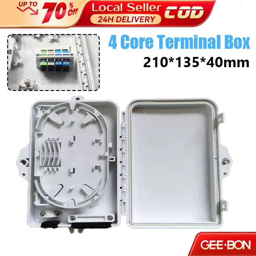 GEEBON FTTH Box Optical Fiber Distribution Box Waterproof 4Port ...