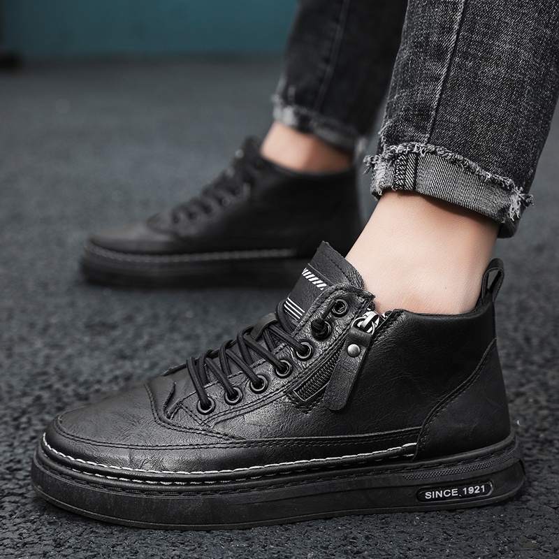 Black semi casual shoes on sale