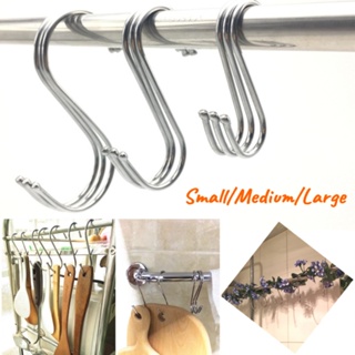 Stainless Steel S Hooks Kitchen Meat Pan Utensil Clothes Hanger Hanging  Door Closet Bag