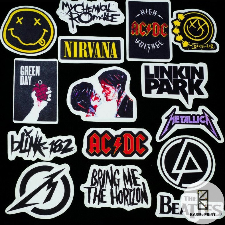 Rock Band Laminated Waterproof Stickers (per piece) | Shopee Philippines