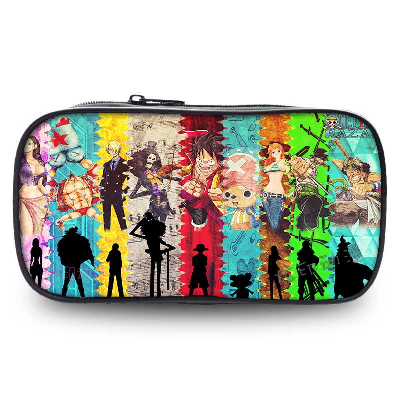 ONE PIECE Pencil Case Large Capacity Monkey D.Luffy Pencil Box School Stationery Box Roronoa