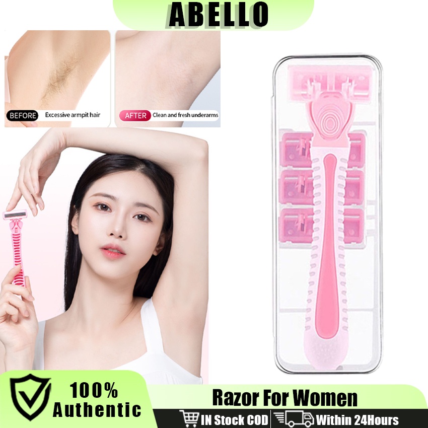 6-Layer Women Shaving Razor Set to armpit hair leg hair pubic hair ...
