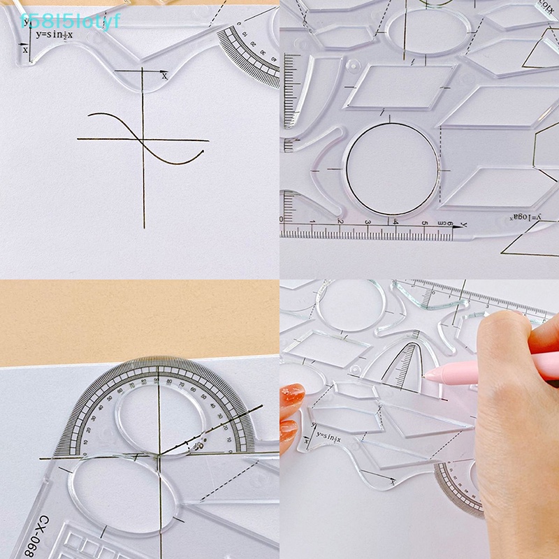 Ooo Multi-Function Ruler Circle Drawing Circle Pattern uuu | Shopee ...