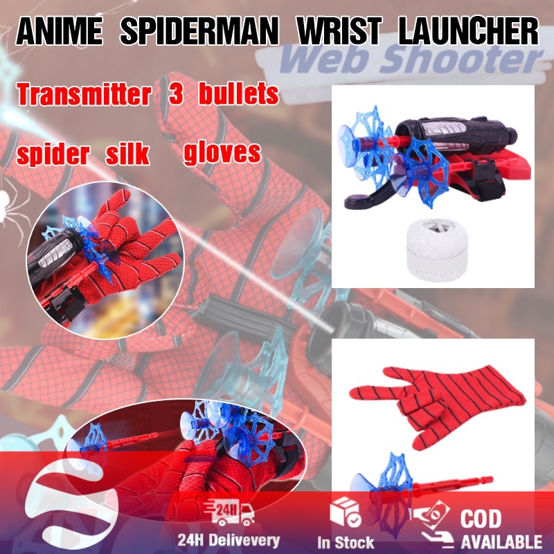 Spider-Man Glove Web Shooter Dart Blaster Launcher Toy Spiderman ...