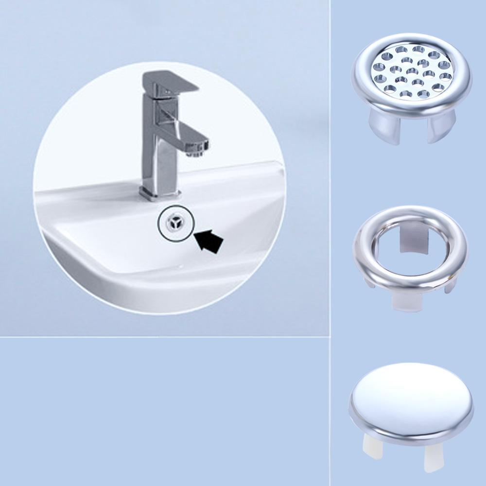 DAHUO Hollow Overflow Cover Washing Basin Home Silver Plated Trim Sink ...