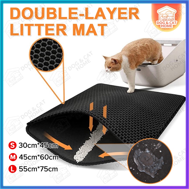 Cat Litter Mat EVA Double Layer Pet Cat Litter Pad Bottom Nonslip
