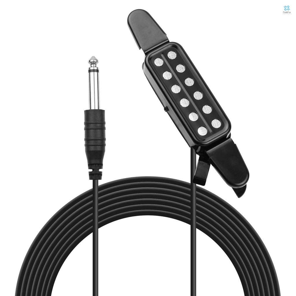 Acoustic Guitar Pickup Clipon Guitar Pick Up Transducer Instrument