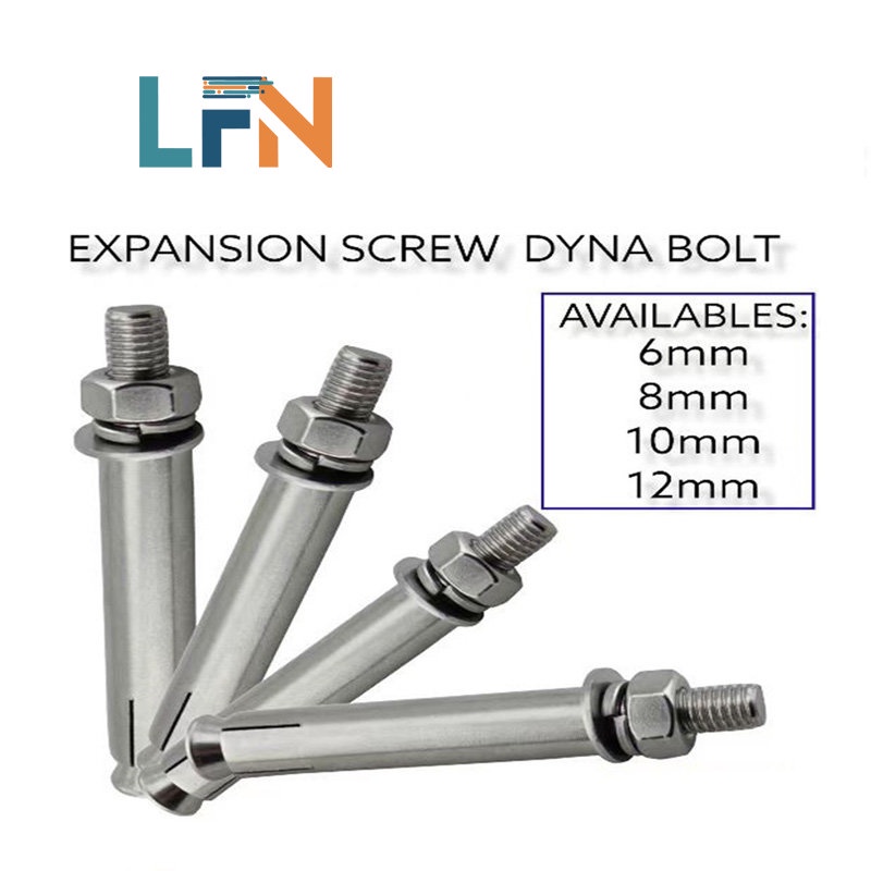 ZJW 1pc 6mm12mm Galvanized Dyna Bolt / Expansion Bolt / Anchor Bolt