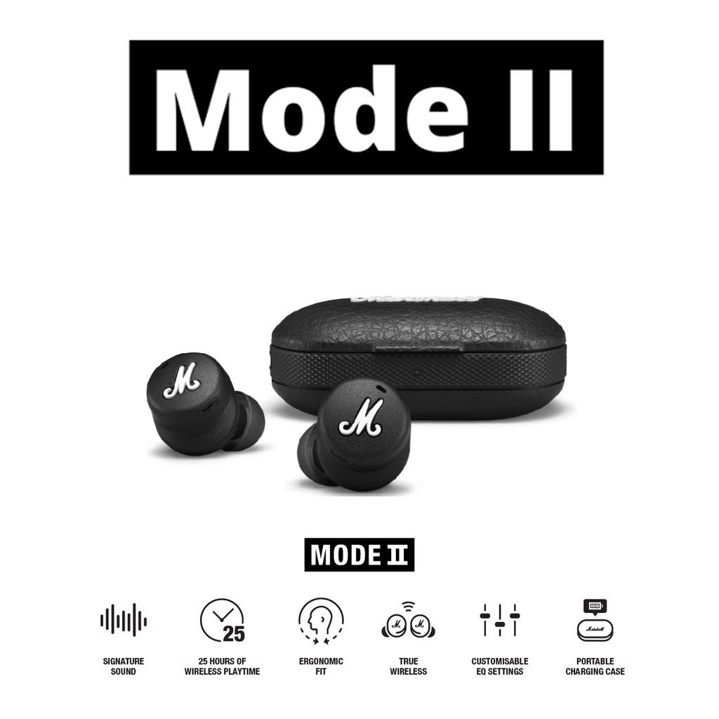 Marshall Mode II True Wireless Earbuds Noise Cancelling High Quality