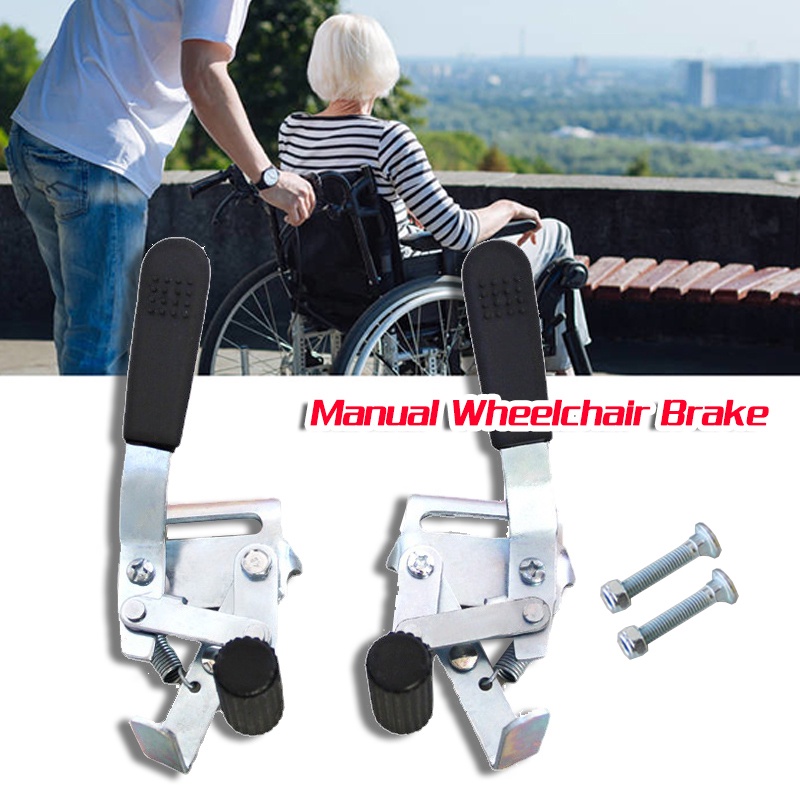 2pcs/set Manual Wheelchair Brake Manual Wheelchair Hand Brake Levers