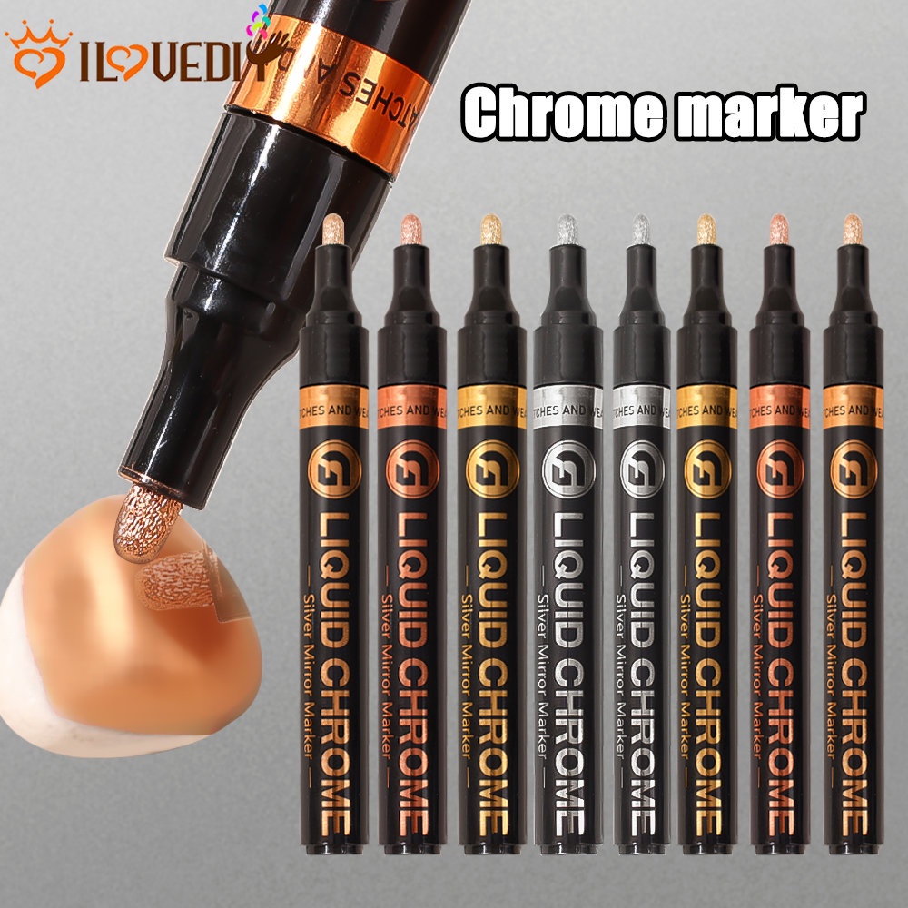 GuangNa / Permanent Metallic Electroplating Pen Highgloss Chrome Plate