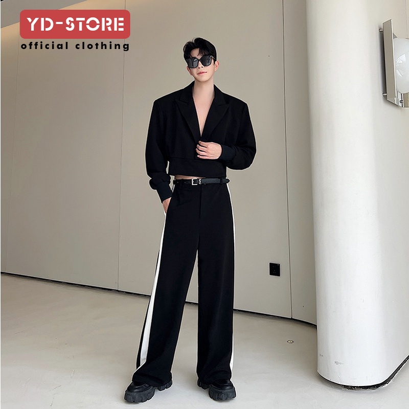 Casual Short Suit Mens High End Sense Ruffian Handsome Summer Korean Version Street Wear Design 1183