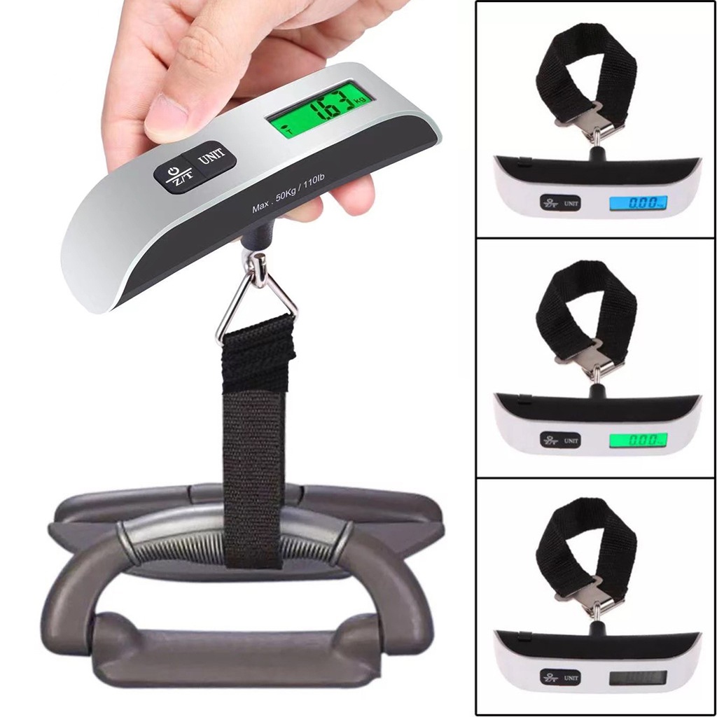 50 Kg Portable Electronic Digital Weighing Hanging Scale Travel Weighs