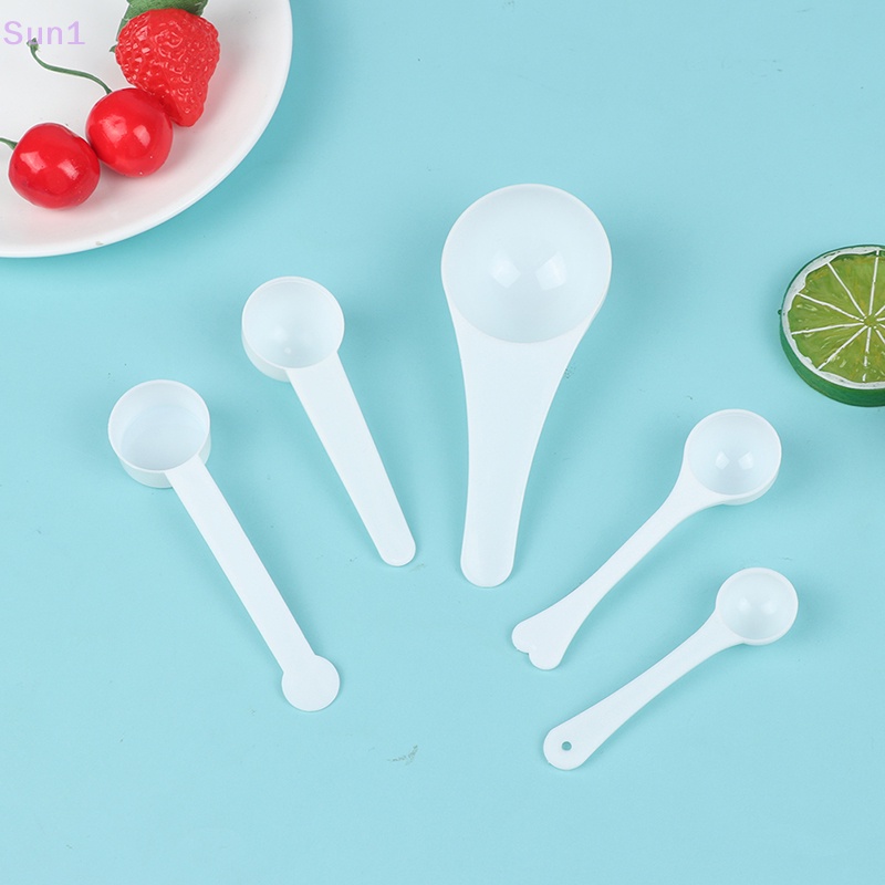 Sun1> 10Pcs 1g 3g 5g 10g Measuring Plastic Scoop Measuring Spoons Milk ...