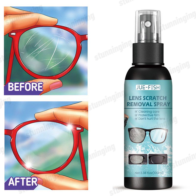 100ml Lens Scratch Remover Eye Glasses Cleaner Repair Glass Grinding ...