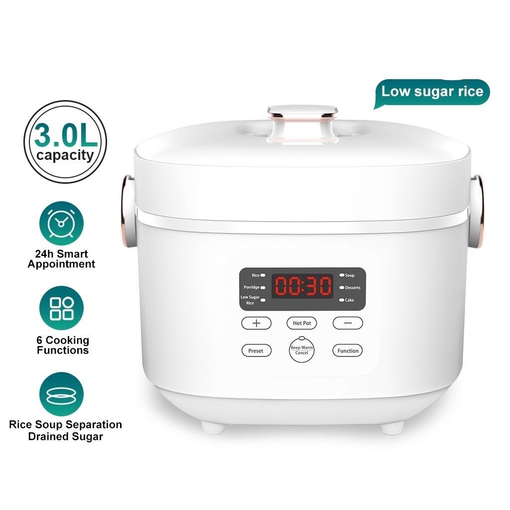 ZB500 Low Sugar Rice Cooker Smart Hot Pot Rice Cooker 3L Multi Rice