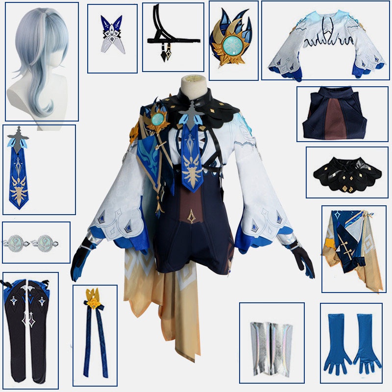 Eula Cosplay Costume Game Suit Uniform Cosplay Genshin Impact Eula ...