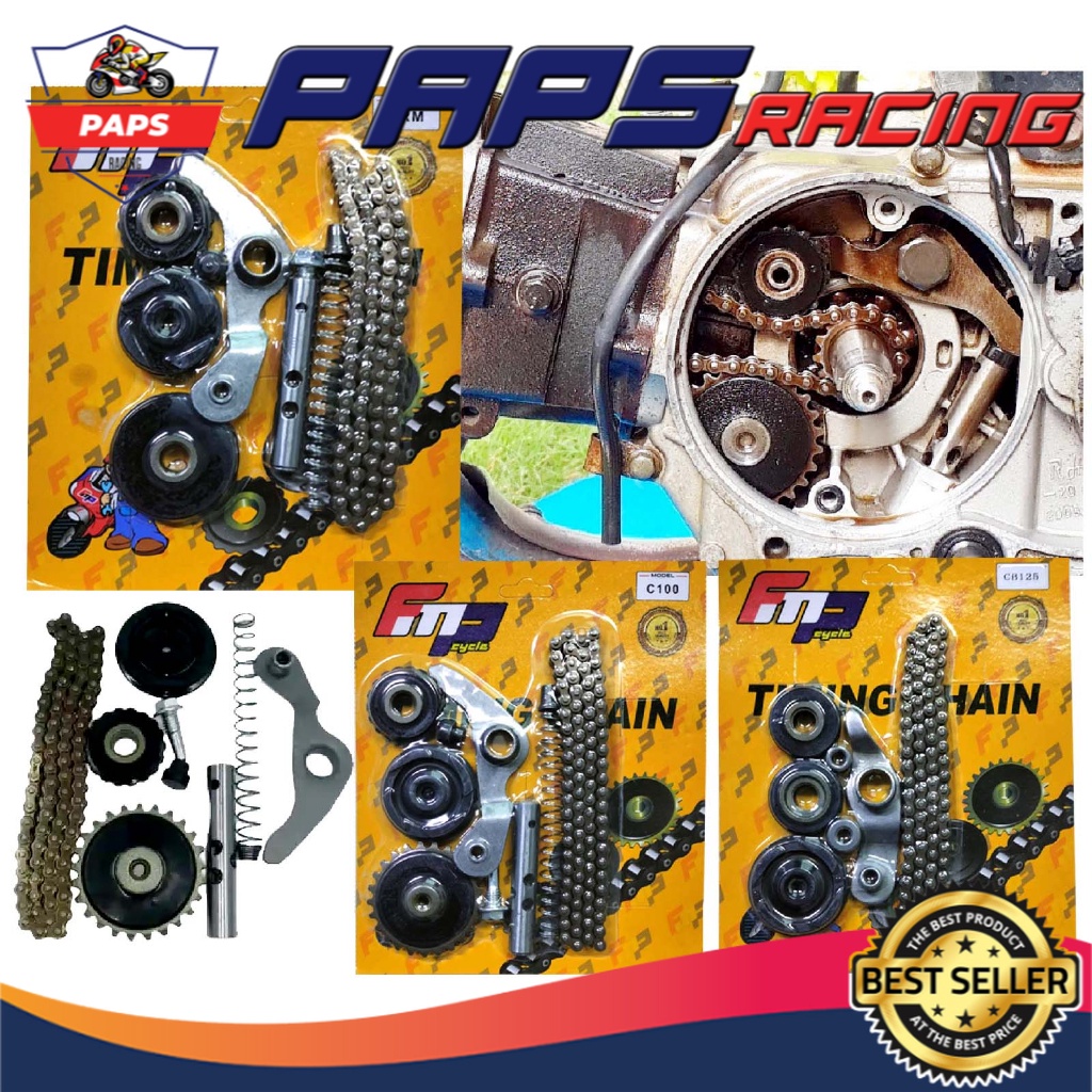 Motorcycle TIMING CHAIN KIT WITH ROLLER GUIDE SET (TCG) C100/DREAM/XRM