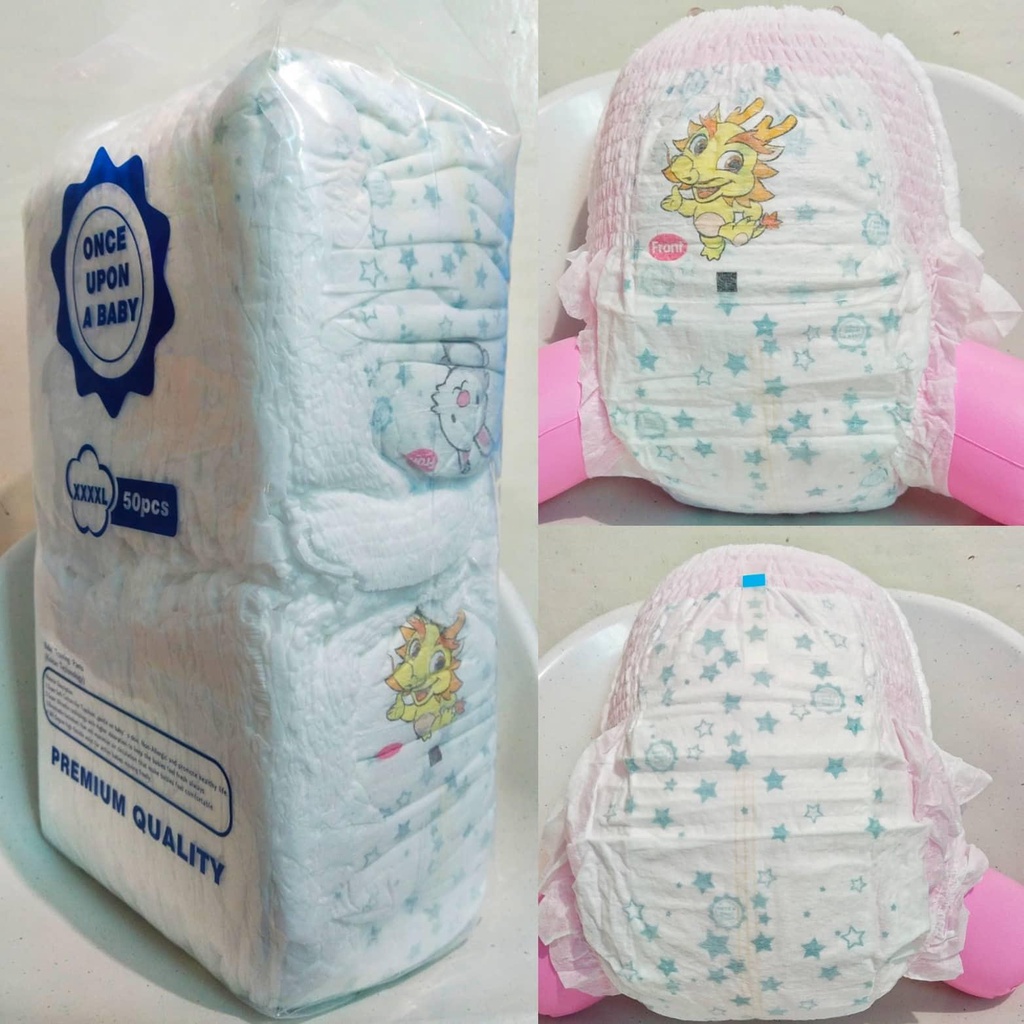 Korean Baby Diaper Pants/Tape 50pcs M/L/XL/XXL/XXXL Soft and Dry