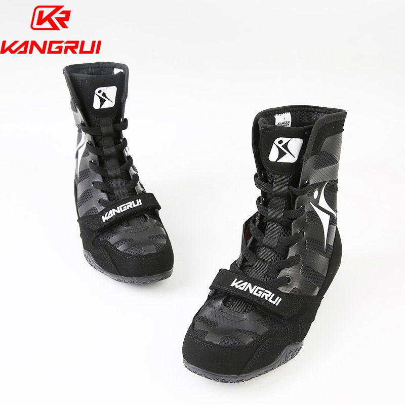 Kangrui Boxing Shoes Wrestling Shoes Fighting Shoes Sanda Shoes Training Shoes Uprite Boxing Shoe For Men Women Professional Competition Shopee Philippines