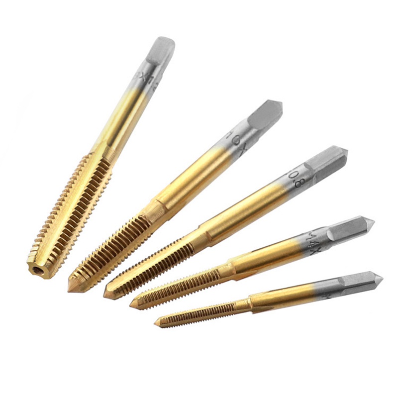 Krachtige 5Pcs Straight Thread Tap High Speed Steel Hand Tap Drill Bit ...