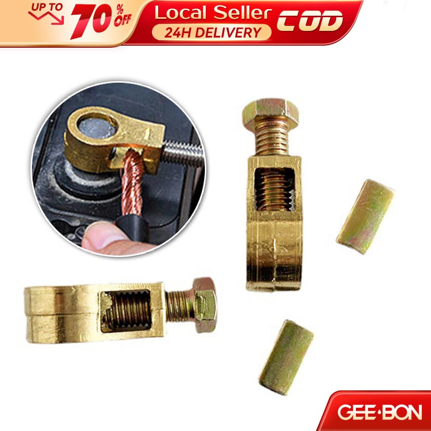 GEEBON Car Battery Terminal Wire Cable Clamp Copper Top Post Terminal
