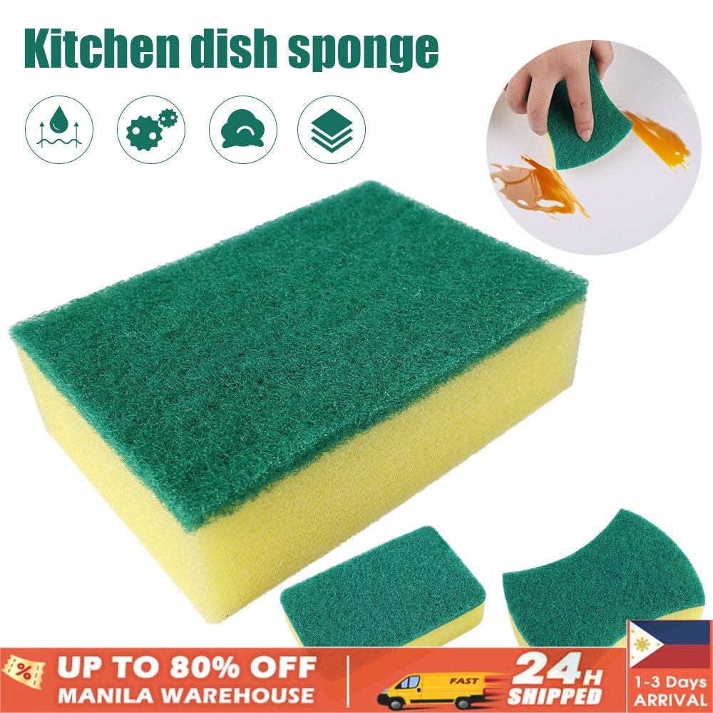 Kitchen Cleaning Tools High Density Dipped Double-sided Dishwashing ...