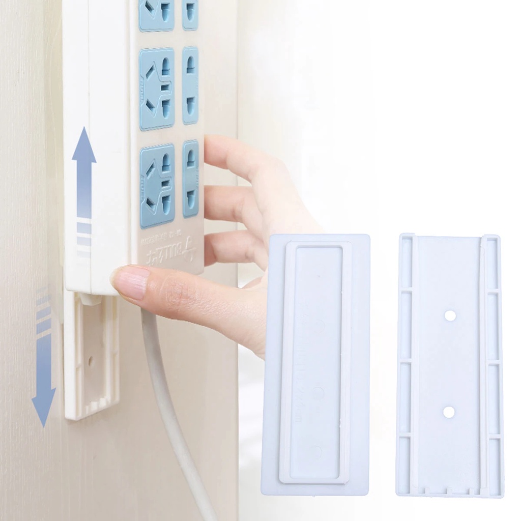 Self-Adhesive Desktop Socket Fixer Cable Organizer/Wall Hanging Power ...