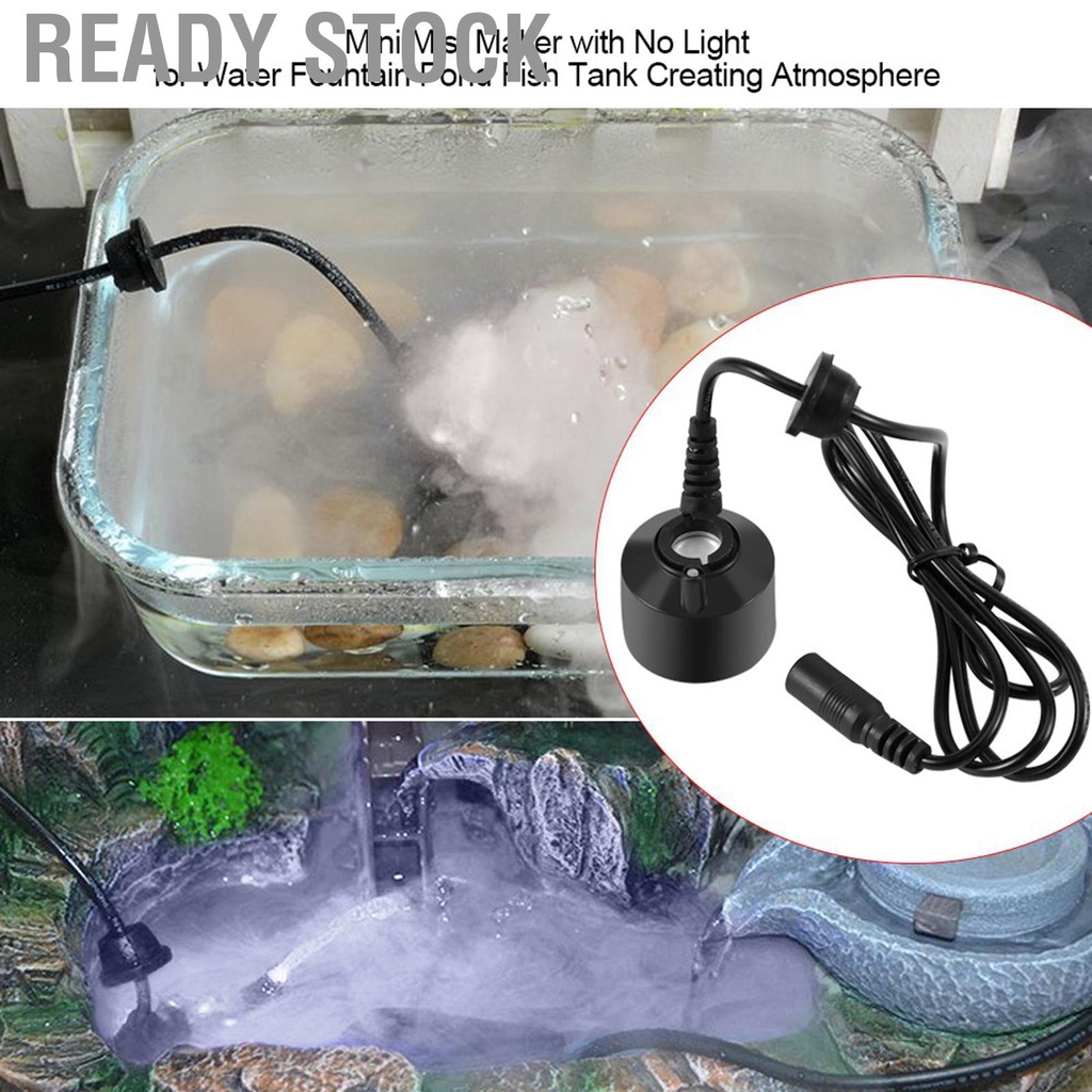 Ready Stock 600mA DC24V Black Humidifier Mist Maker Water Fountain Pond