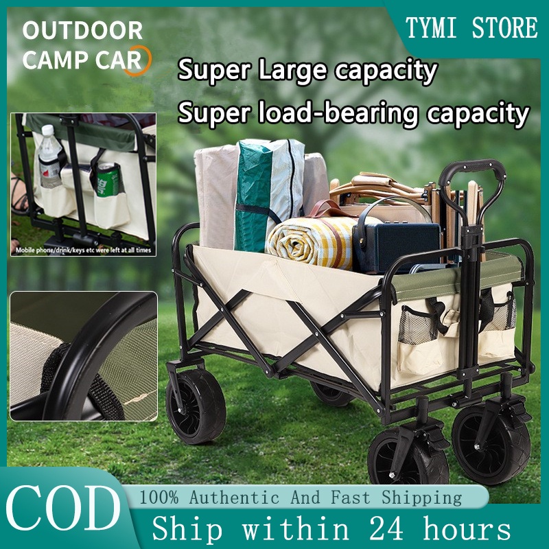 Outdoor Trolley Foldable Trolleys Cart Beach Camping Tool Large